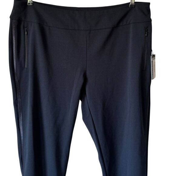 Tail Golf Athletic Pants New Pull On Side Trim UPF+50 Pockets 28" Inseam Black - Picture 3 of 16